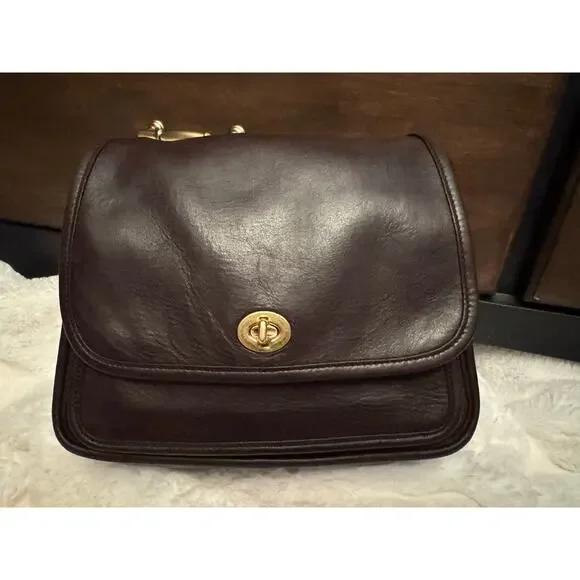 Coach Vintage Rambler Classic equestrian saddle bag Leather Mahogany - Picture 11 of 13